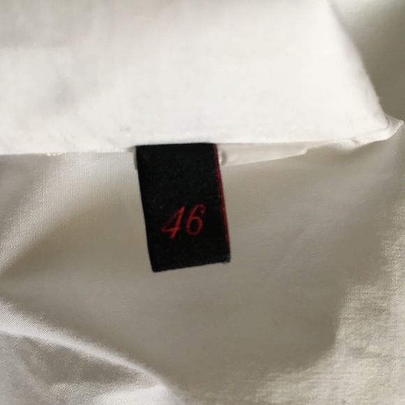 ROCHAS White Cotton Boxy Shirt 46 M - Picture 6 of 12